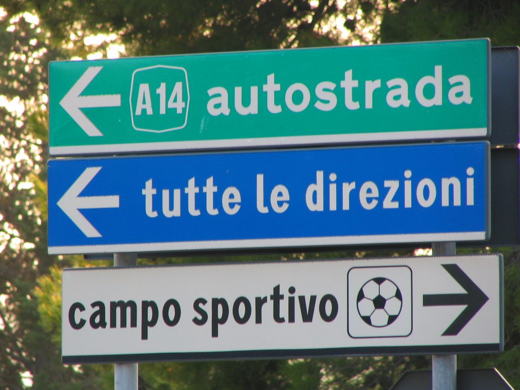 The Italian street signs- Italy from the Insid