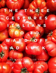 The three gestures italians do to ward off bad luck